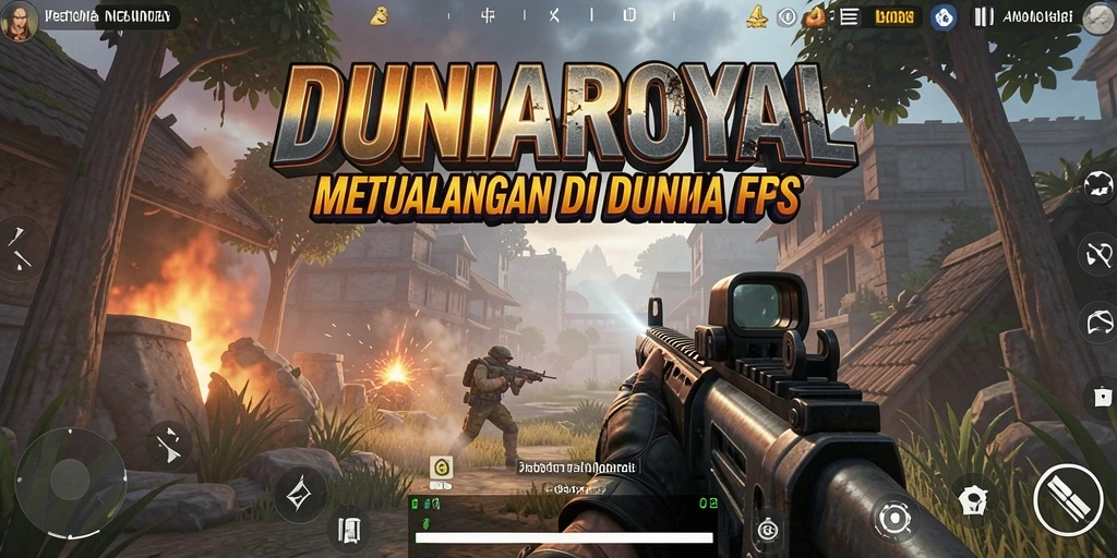Tampilan epic dari pertempuran FPS di DUNIAROYAL.