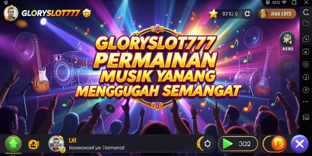 Tampilan gameplay GLORYSLOT777 yang penuh warna dan energik.