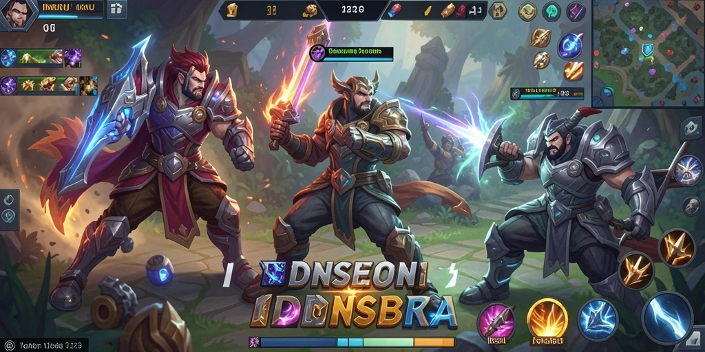 Menampilkan pertandingan intens dalam gameplay MOBA IDNSERU.