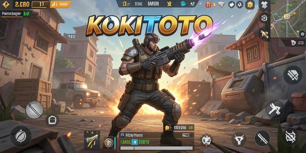Tampilan gameplay KOKITOTO Battle Royale yang mendebarkan.