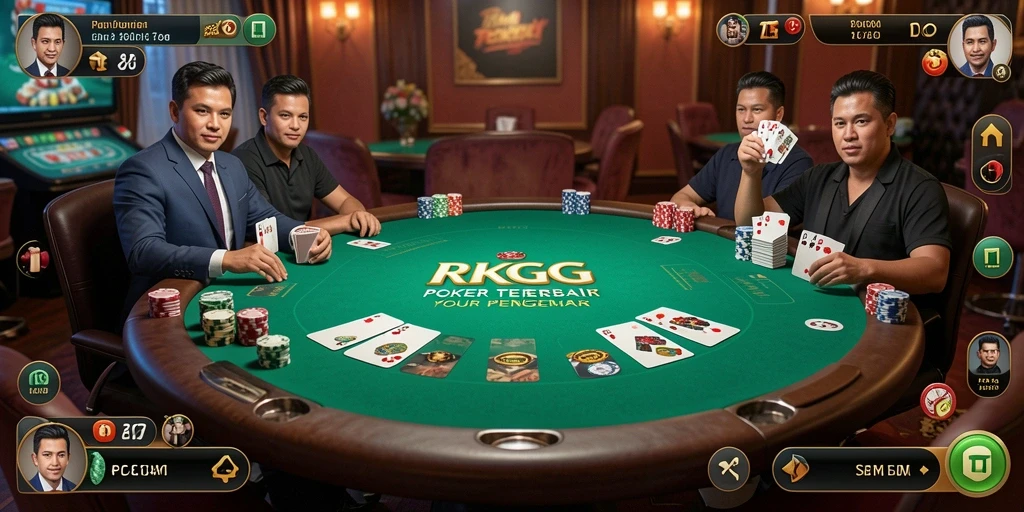 Tampilan menarik dari gameplay RKGG yang menampilkan aksi poker seru.