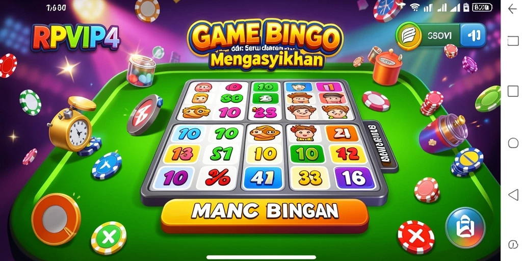 Tampilan menarik dari gameplay Bingo di RPVIP4.