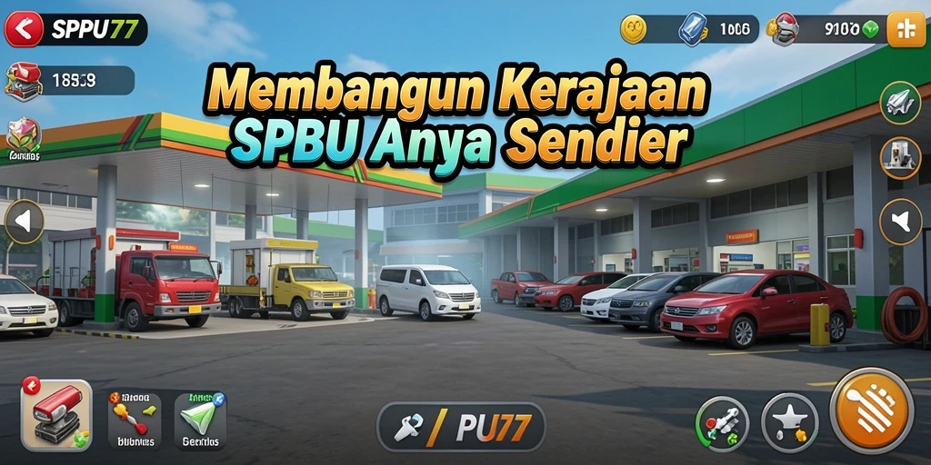 Screenshot gameplay SPBU77 yang menampilkan stasiun pengisian bahan bakar yang sukses.