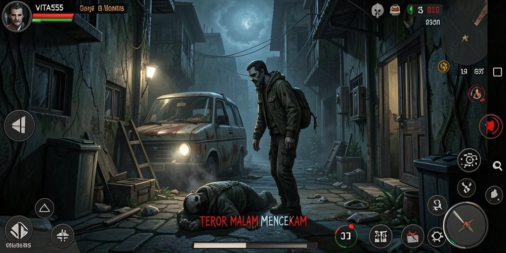 Screenshot dari gameplay VITA555 yang mencekam dan menyeramkan.