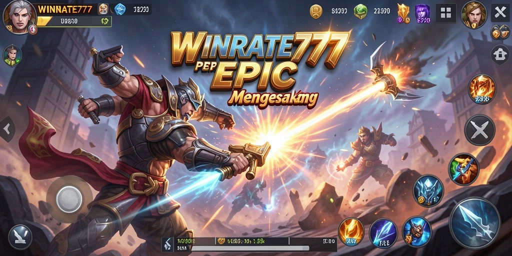 Gameplay pertarungan seru di WINRATE777 dengan karakter unik.