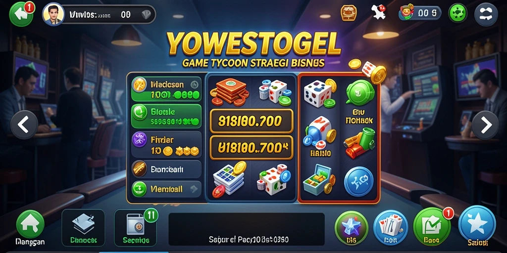 Tampilan gameplay YOWESTOGEL yang menarik dan penuh strategi Tycoon.